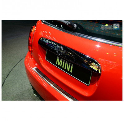 Protector De Paragolpes Acero Inox 'Deluxe' Mini One/Cooper F56 3-Doors 3/2014- Chrome/Red-Black Carbon